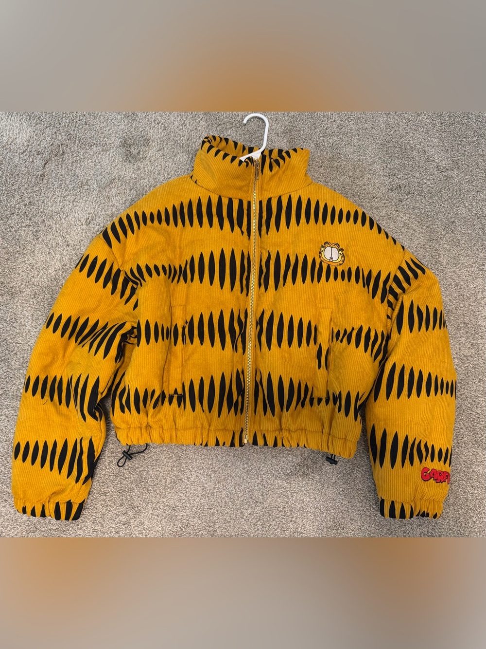 *NICE* Rare Garfield Corduroy Jacket By Dumbgood Size Large